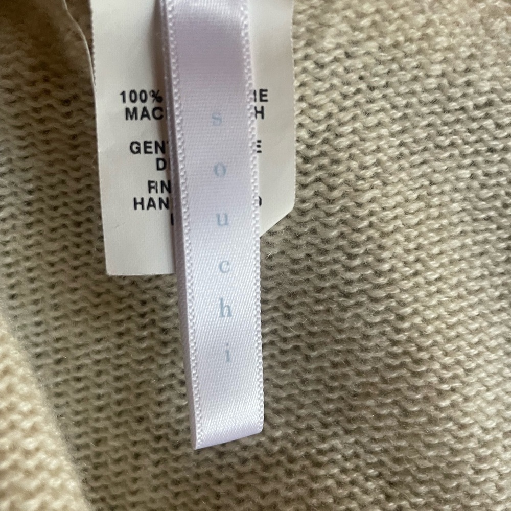 Souchi 100% Cashmere Stella pocket Cardigan sweater Handloomed - Picture 8 of 9